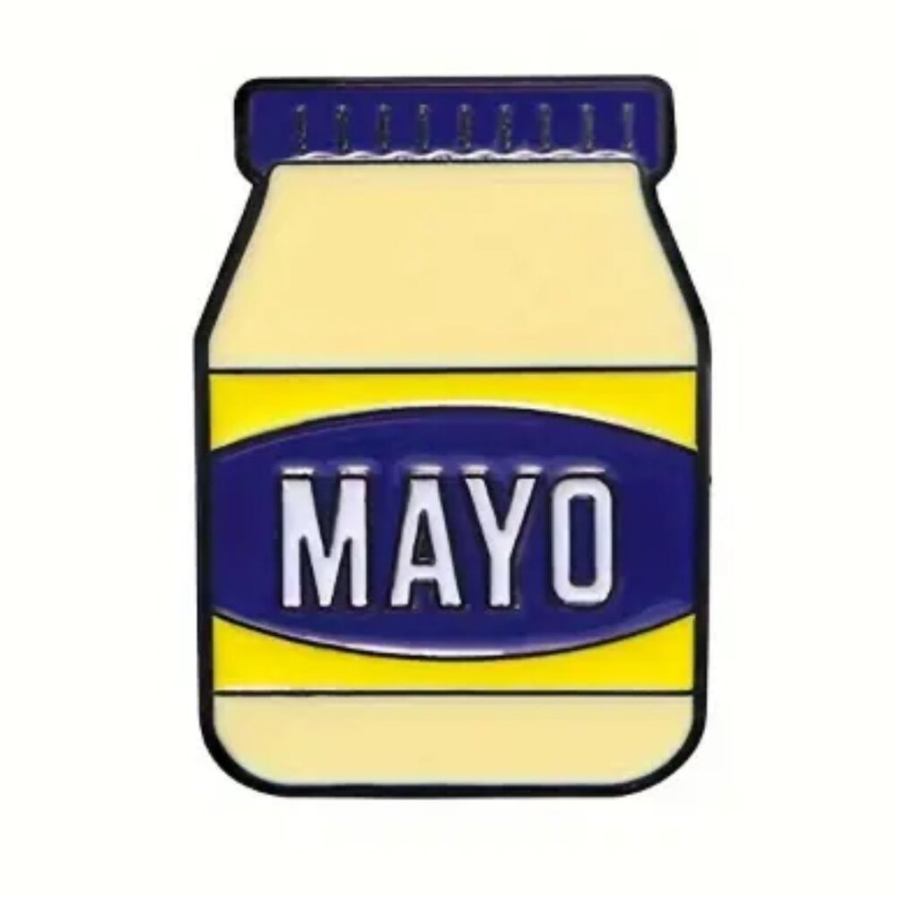 JAR OF MAYO OIL DRIPPED ENAMEL PIN LAPEL PIN BROOCH NWT